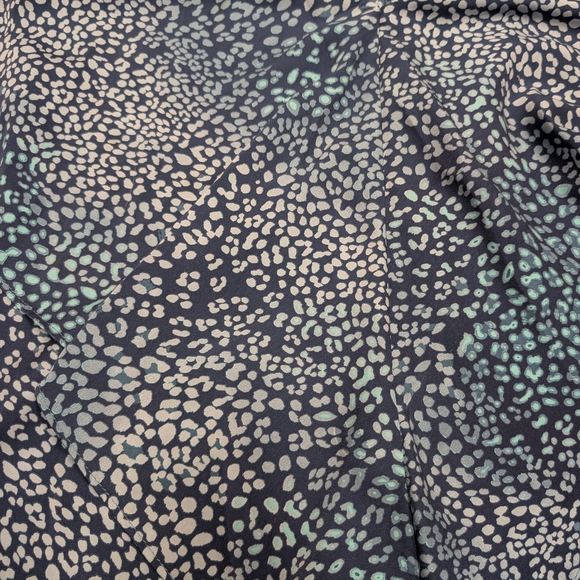 Parker Blue and White Leaf Print Blouse - Picture 2 of 5